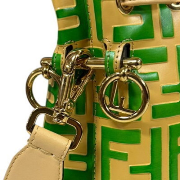 Fendi Leather Shoulder Bag Beige Montresor - Picture 7 of 8